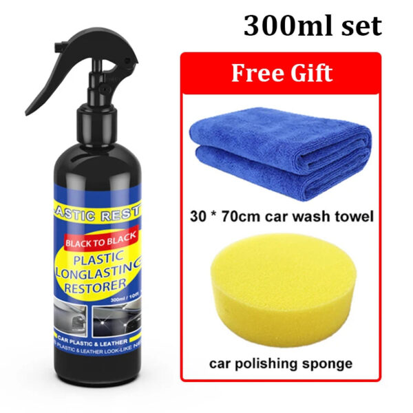 Car Plastic Restorer Back To Black Gloss Car Cleaning Products Plastic Leather Restore Auto Polish And Repair Coating Renovator - Image 16