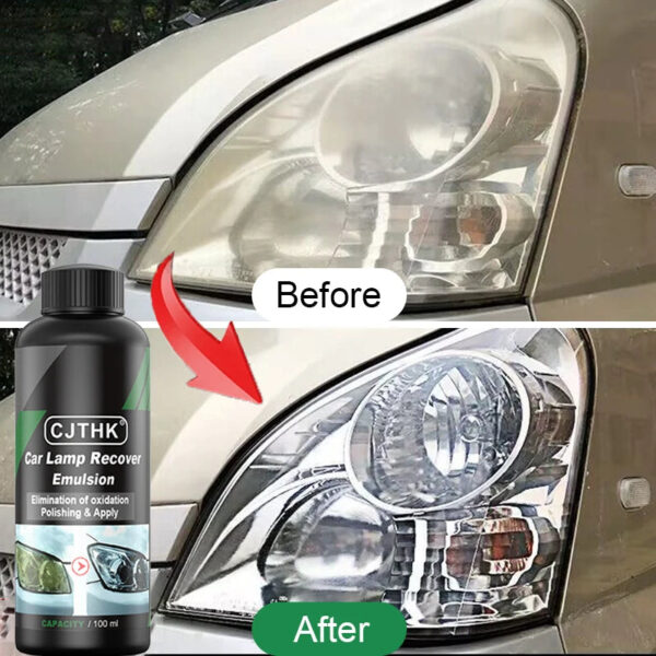 Car Headlight Restoration Polishing Kits Headlamp Scratch Remover Repair Cleaning Paste Remove Oxidation Headlight Polish Liquid - Image 2