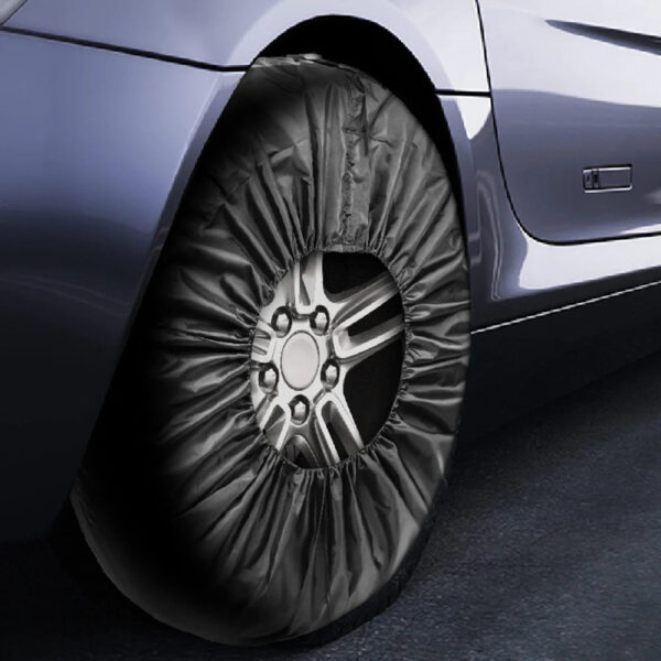 1PC Tire Cover, Waterproof Spare Tire Cover Tough Tire Wheel Protector for Cars SUVs Vans Pickup Trucks, Fits Tires 13'' to 18'' - Image 4