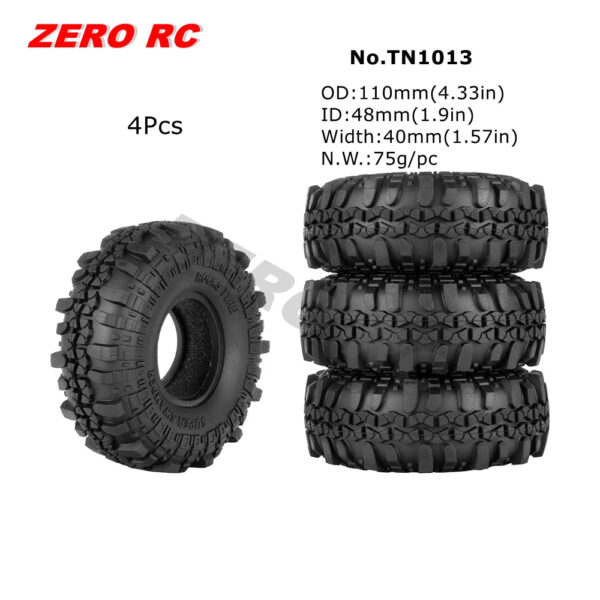 RC TRUCK 1.9" Rock Crawler Tires 90-117mm Tyre For 1/10 Off Road AXIAL SCX10 II III CAPRA TRAXXAS TRX-4 RGT MST RC4WD D90 WHEEL - Image 10