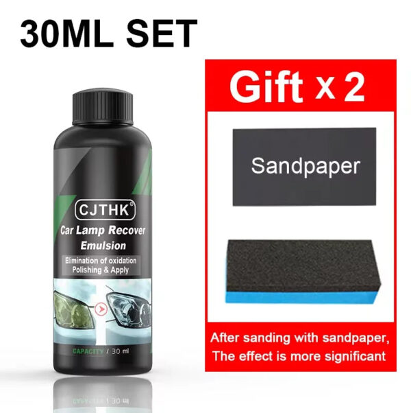 Car Headlight Restoration Polishing Kits Headlamp Scratch Remover Repair Cleaning Paste Remove Oxidation Headlight Polish Liquid - Image 12