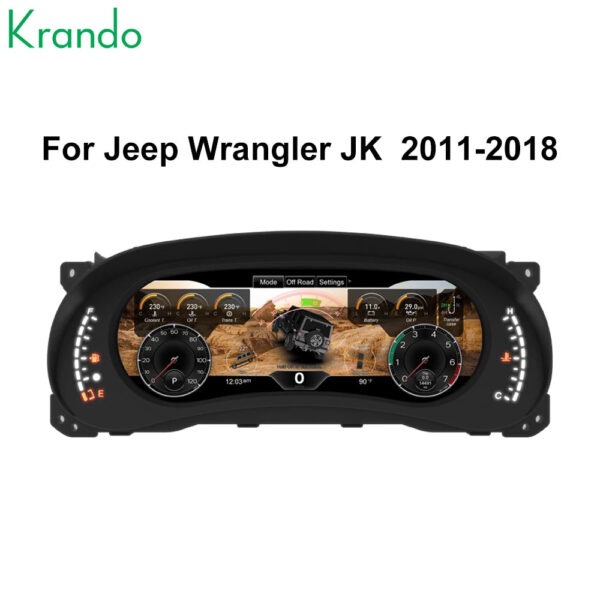 Krando 12.3'' Wireless Carplay Car Radio For Jeep Wrangler JK 2011-2017 Linux cockpit Speedometer dashboard Virtual Instrument - Image 2