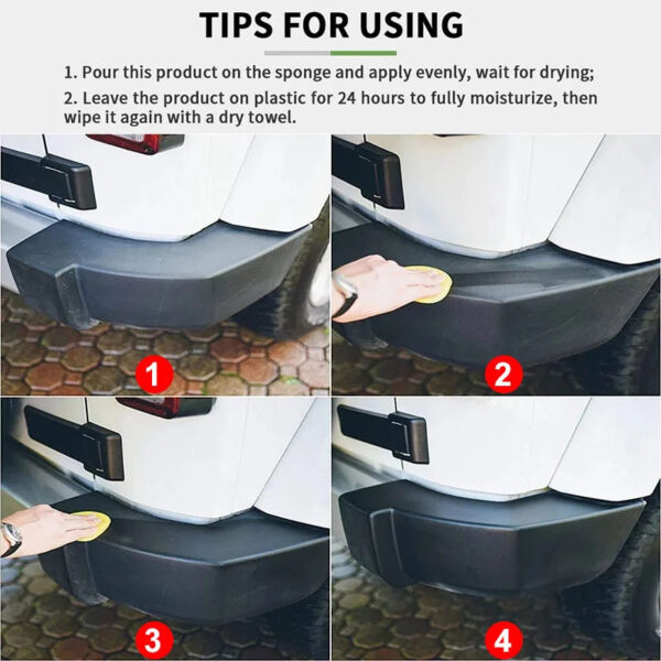 Car Plastic Restorer Back To Black Gloss Car Cleaning Products Plastic Leather Restore Auto Polish And Repair Coating Renovator - Image 17