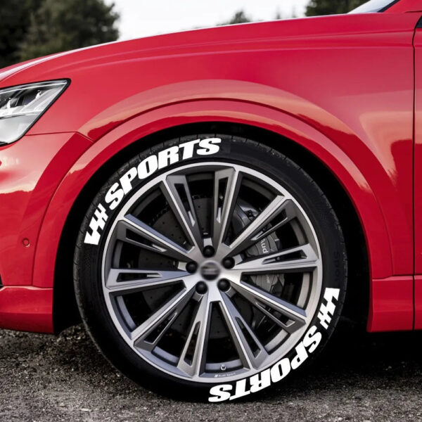 8pcs Car Tire Wheel Stickers Car Tuning Universal 3D Permanent PVC Joined Tire Decor Decals Car Tyre Personalized Stickers - Image 3
